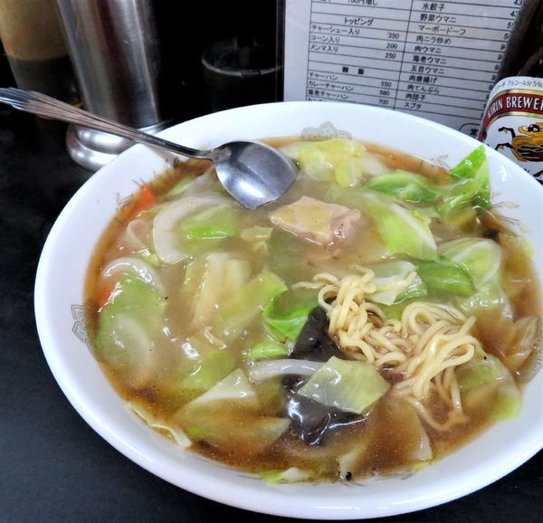 「ウマニソバ（600円）＋キリンラガー」@五十番の写真