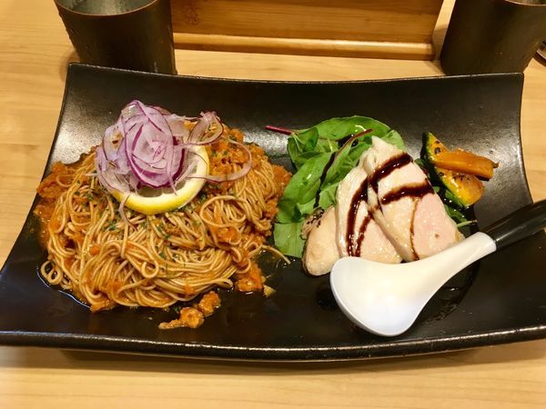 「スコットランドソース風まぜそば【限定】」@麺屋Mの写真