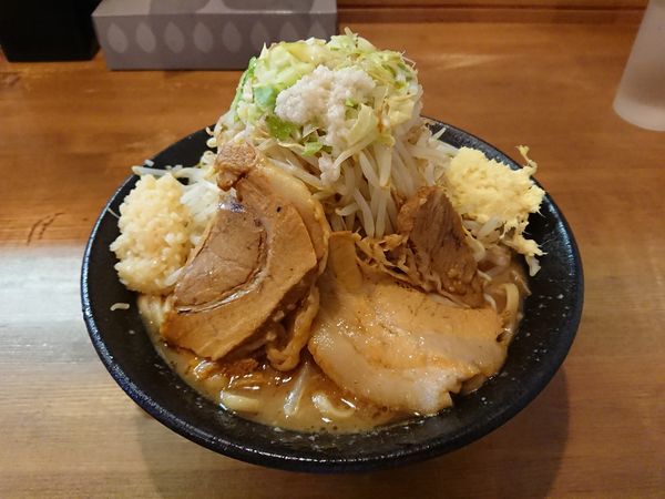 「らーめん中 野菜まし 800円」@ガッツリ拉麺 鍛吉の写真