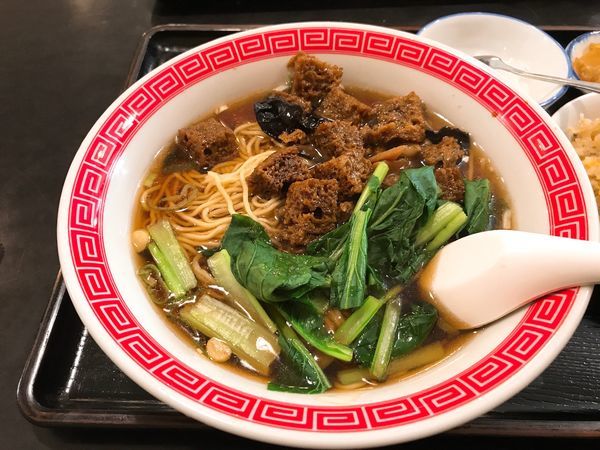 「押し豆腐麺セット」@蘭氏食苑 浅草橋本店の写真