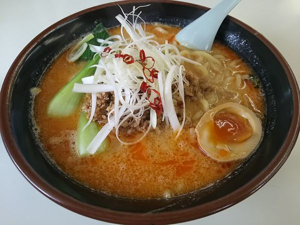 「【限定】みそ担々麺　（大盛り：サービス券）」@くるまやラーメン 松本渚店の写真