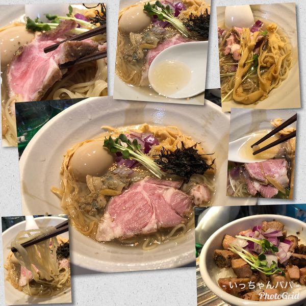 「汐そば 冷やし 800円 味玉 100円 チャー丼 300円」@noodles kitchen GUNNERS 新丸子店の写真