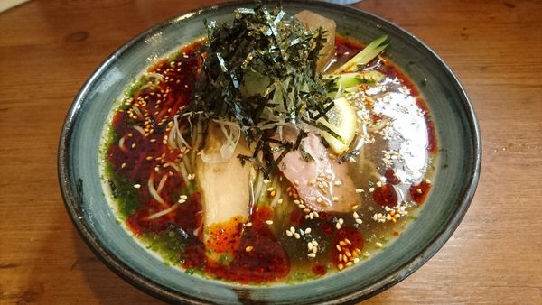 「【期間限定】酸っぱ辛い生のり冷やし麺」@麺処 びぎ屋の写真