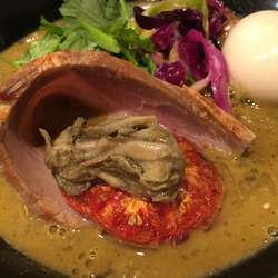 味玉牡蠣味噌スパイスそば