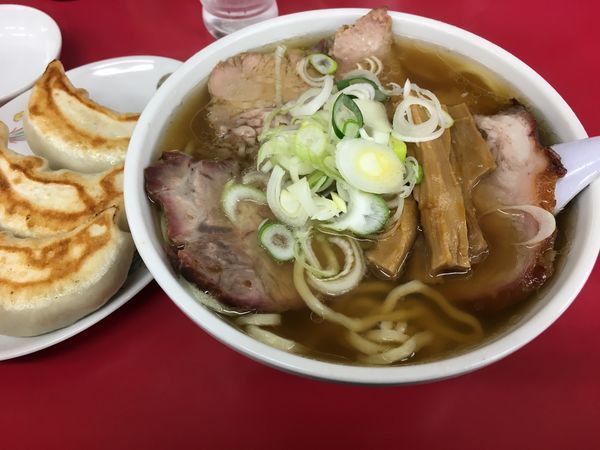 「チャーシューメン＋餃子」@一品香 小山の写真