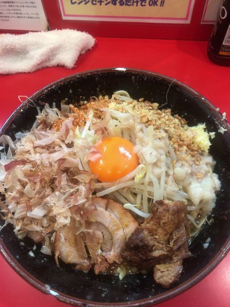 「辛まぜそば〔ニンニク少なめ、他マシ〕」@麺屋 桐龍の写真