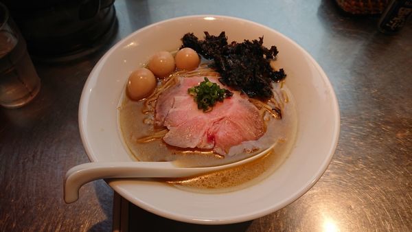 「清湯と合わせた めちゃくちゃ濃い貝汁そば」@さんじの写真