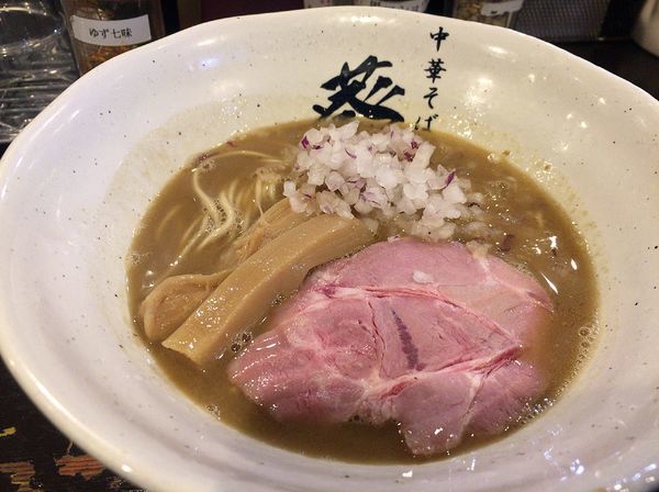 「濃厚煮干らーめん（750円）和え玉（200円）」@濃厚煮干らーめん 川むらの写真