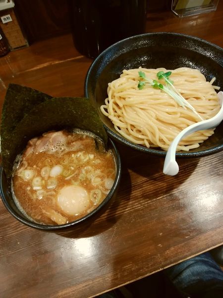 「辛味味噌つけ麺大盛・味玉」@つけ麺屋 やすべえ 水道橋店の写真
