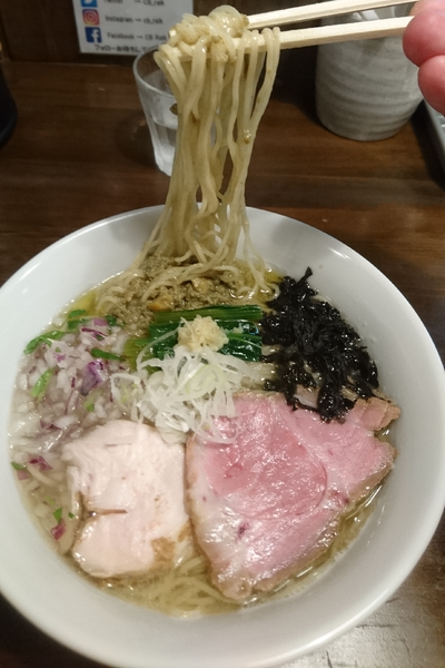 「鮮魚の潮そば」@CLAM＆BONITO貝節麺RAIKの写真