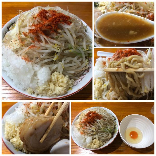 「ラーメン 200g 750円 タマネギ 50円 生卵 50円」@らーめん じろきんの写真