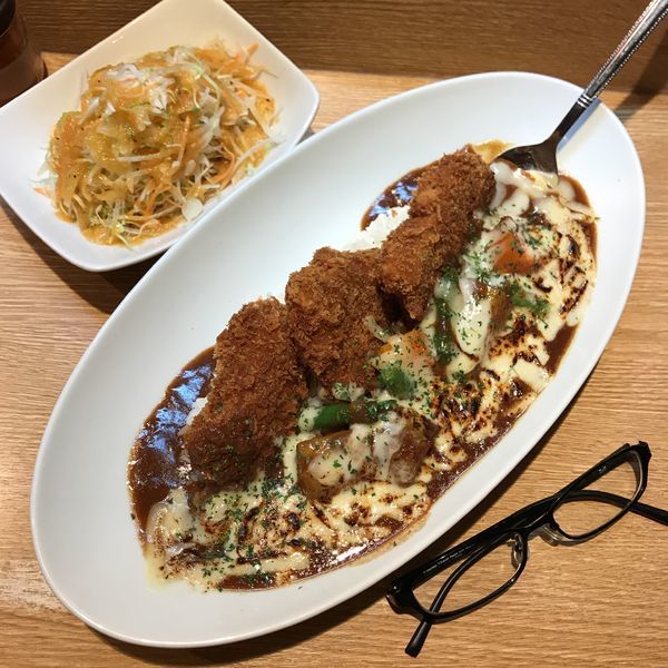 「チキンカツと野菜 あぶりチーズのせ」@カレーや うえのの写真