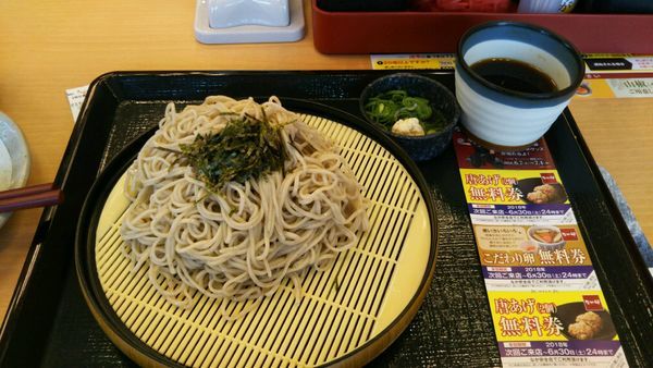 「ざるそば大盛」@なか卯 レプサモールつくば店の写真