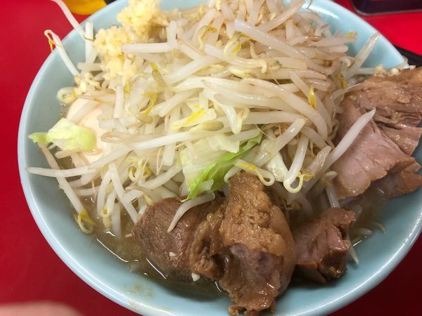 「小 メンマ 煮卵トッピング」@ラーメン二郎 新宿歌舞伎町店の写真