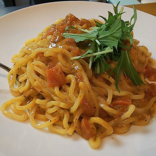 「アキラ式パスタ！ニボトマチーズ」@ラーメン カワタカの写真