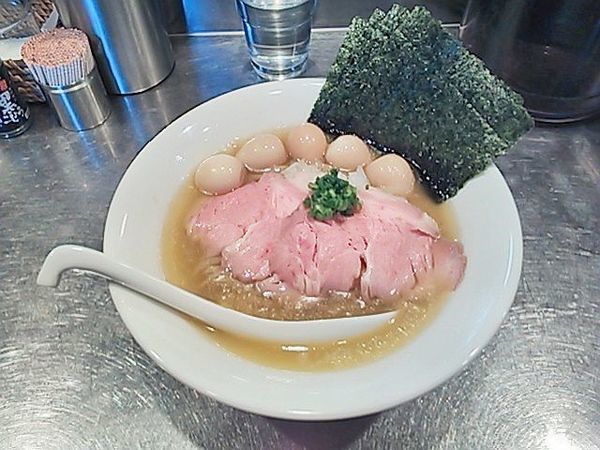 「【限定】モロムール貝蕎麦＋うずら」@さんじの写真