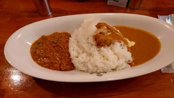 「ムルガマサラ＆キーマ　850円」@遊食カレー&インド料理 カルマの写真