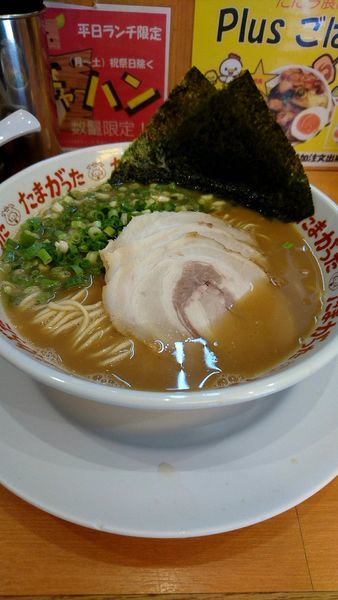 「ラーメン710円ランチチャーハン100円替え玉100円」@九州大分らぁめん たまがった 神奈川新町本店の写真