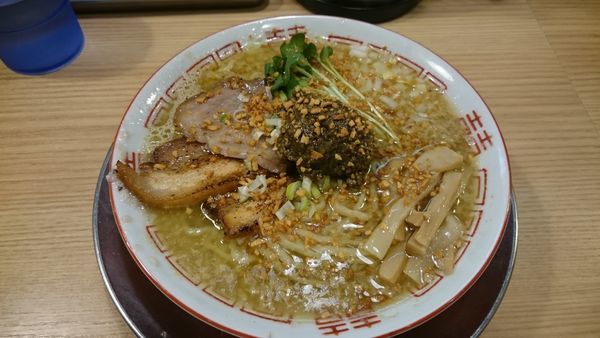 「カレーなアブラ煮干しそば（880円）＋〆（150円）」@煮干そば 流。の写真