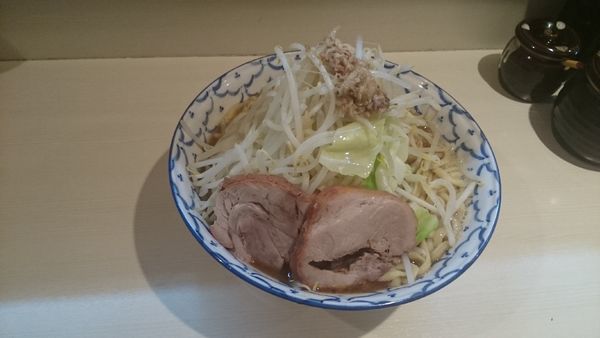 「らーめん・大盛・柔らかめ(ヤサイアブラ)￥８００」@らーめん 陸 尾山台店の写真