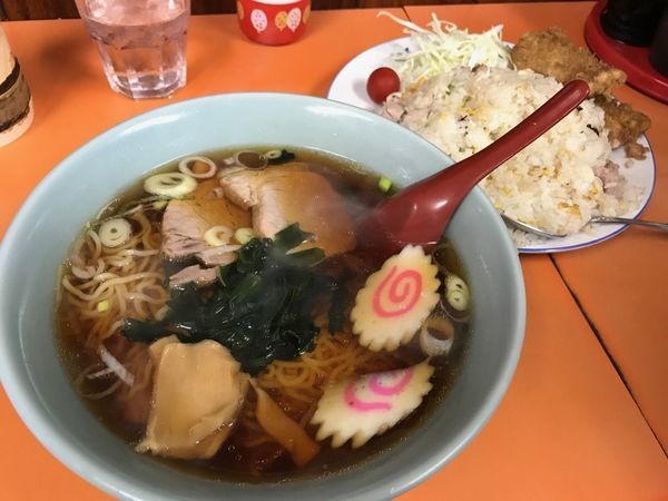 「ラーメンセット(チャーハン大盛)」@光栄軒の写真