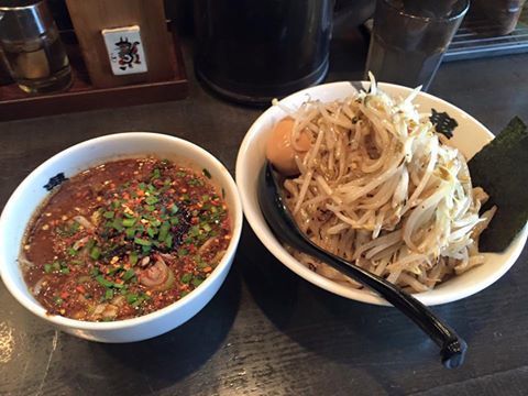 「特製カラシビつけ麺+炒めもやし」@カラシビ味噌らー麺・つけ麺 神田本店の写真