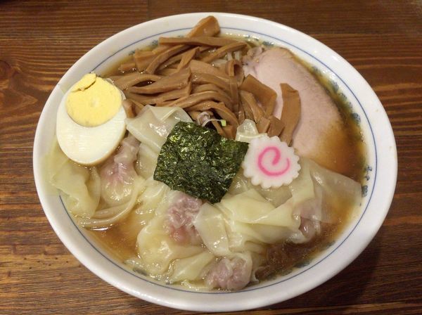 「ワンタン中華そば+メンマ」@東池袋大勝軒 本店の写真