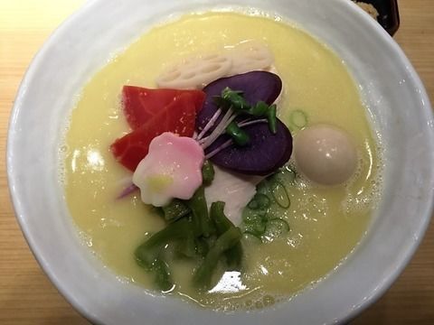 「鳥白湯SOBA(大)+特製仕様」@銀座 篝 銀座エチカ店の写真