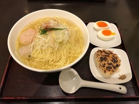 「あら炊き塩らぁめん(大盛)+味玉子」@麺屋 海神の写真