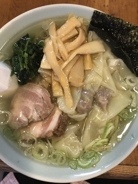 「ワンタン麺 メンマトッピング  972円」@佐野ラーメン たかのの写真