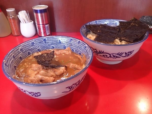 「つけめん+チャーシュー+のり」@自家製中華そば 勢得の写真