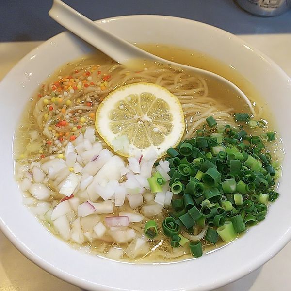 「【限定】冷やし煮干し塩そば simple style」@麺屋 扇 SENの写真