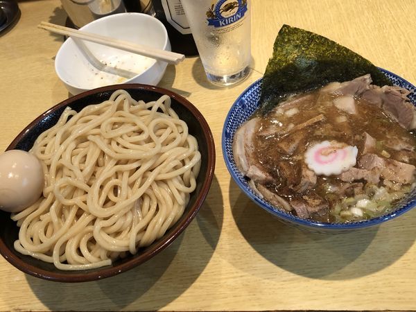 「つけチャーシュー+ビール」@くり山の写真
