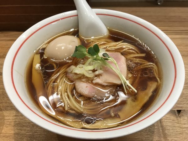 「軍鶏そば+味玉」@麺尊 RAGEの写真