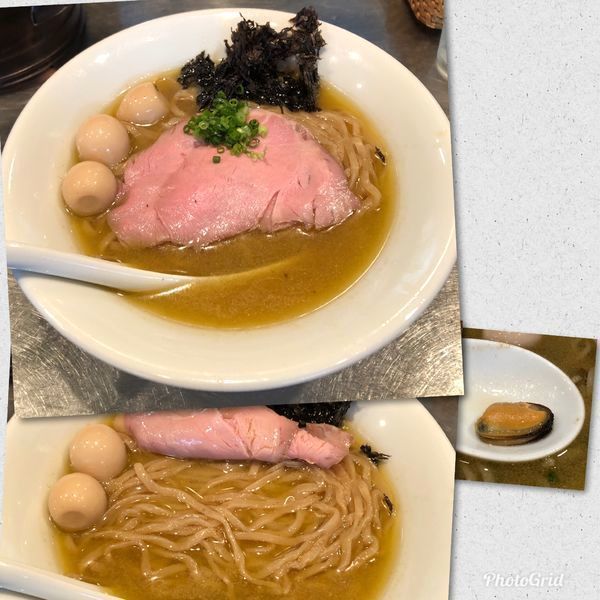 「清湯と合わせためちゃくちゃ濃い貝汁そば 千円」@さんじの写真