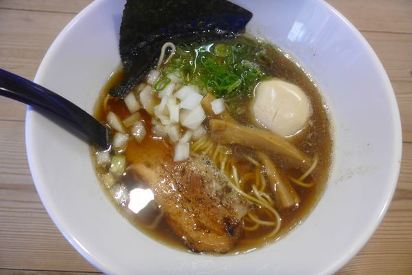 「だし醤油らーめん 味玉雑炊セット¥900」@焼きあご煮干しラーメン きちの写真