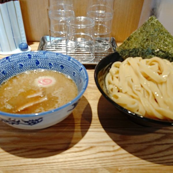 「つけ麺  中盛り 平打ち」@つけ麺 はま紅葉の写真