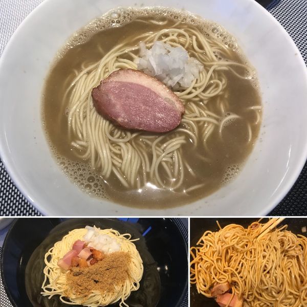 「かけそば（塩）＋《限定》和え玉」@煮干乱舞の写真