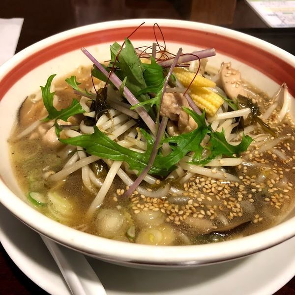 「鶏鶏高菜麺」@紅豚の写真