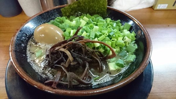 「ねぎラーメン+味たまご+明太ご飯+割引券　＠１３００円」@博多長浜らーめん ぼたんの写真
