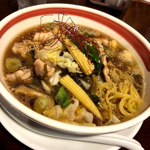 「鶏鶏高菜麺」@紅豚の写真