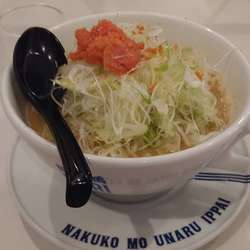 ラーメン　辛子明太子　ネギ増し