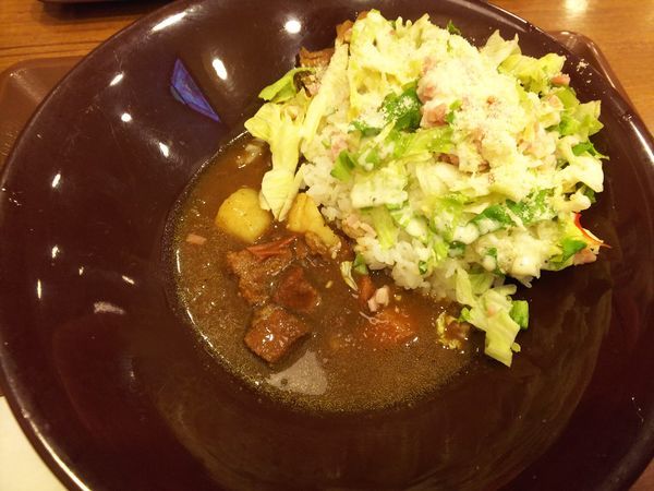 「シーザーレタスカレー　ミニ　540円」@すき家 北小金駅前店の写真