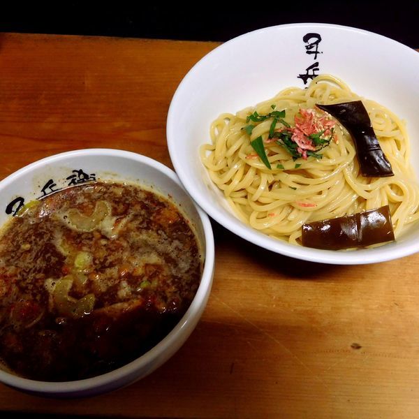 「納豆つけ麺（中盛り300g 800円）」@つけ麺 千兵衛の写真