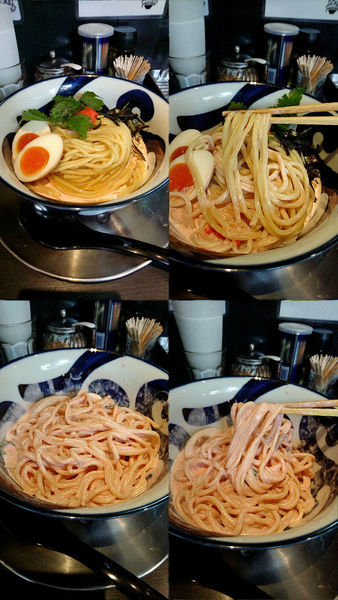 「きまぐれ限定『冷たい たらこクリーム和えそば(￥900)』」@つけ麺 中華そば アンタイNOODLESの写真