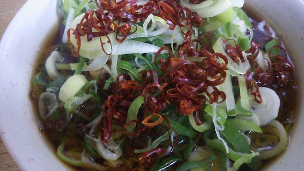 「ジャンボゲソそば」@一由そば 日暮里店の写真