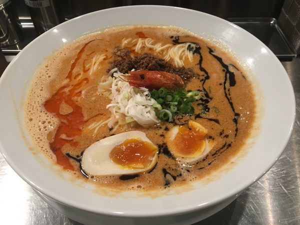 「海老寿久担々麺 どろたま」@麺屋 愛心 TOKYO 町屋店の写真