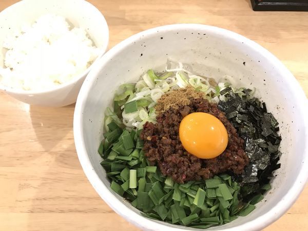 「台湾まぜそば」@らーめん まぜそば てっぺん ナゴヤドーム前店の写真