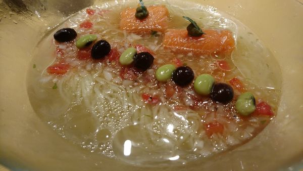 「銀ジャケ冷やしそば（限定、１３００円）」@饗 くろ㐂の写真