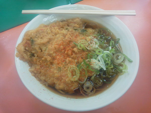 「かき揚げそば 440円」@常盤軒 山手線ホーム店の写真